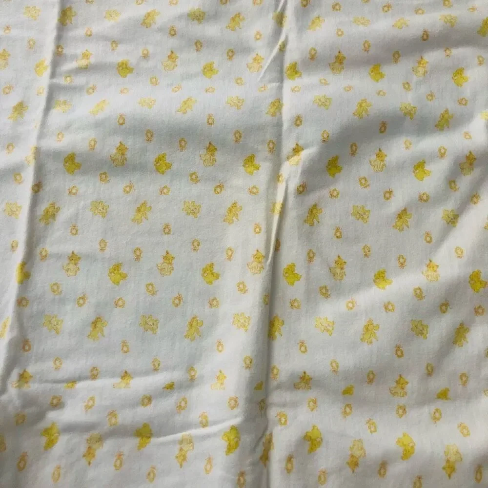 Vintage Carters Baby‎ Blanket and Fitted Sheet Set Yellow Animal Print Cotton
